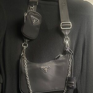 Prada Black Nylon Crossbody Bag
